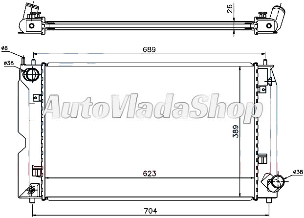 HLADNJAK TOYOTA COROLLA E12  20D4D AC+/- 00-04