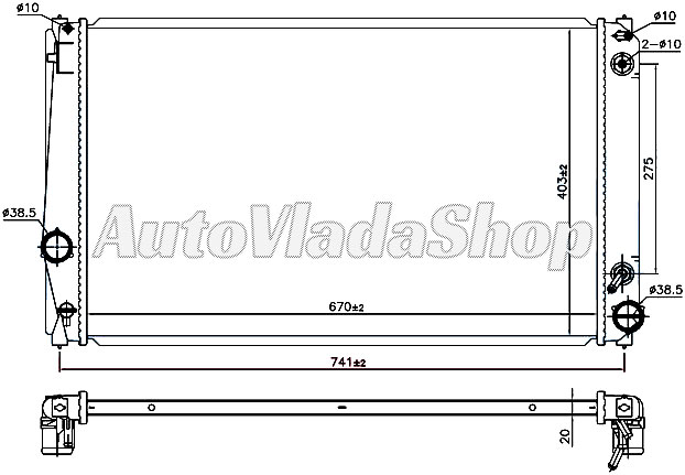 HLADNJAK MOTORA 3.0 T.DIZEL (55x52.5x3.6)