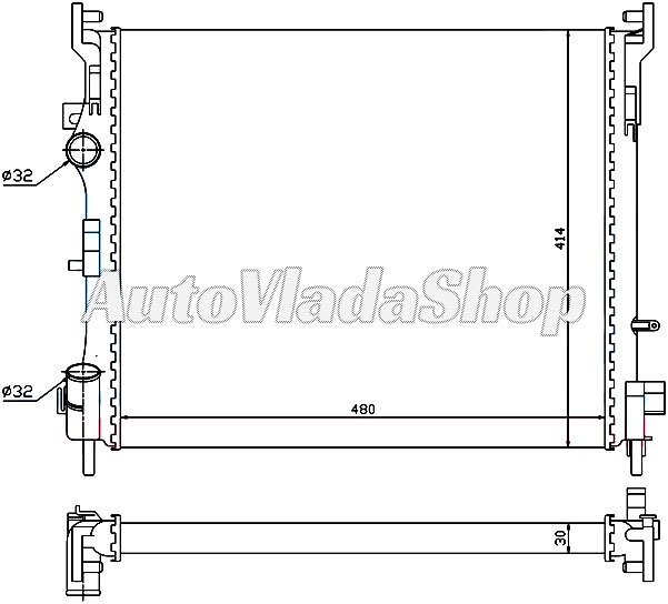 HLADNJAK RENAULT CLIO II 15DCI AC+/- 10/04- 100KS