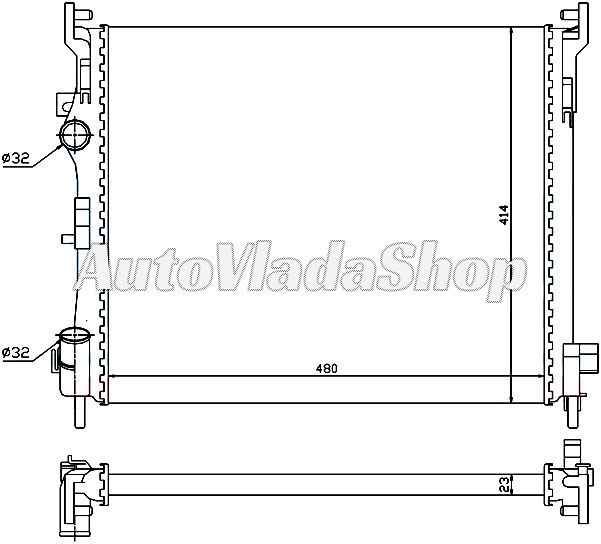 HLADNJAK RENAULT CLIO II 10i 16V /15DCI  AC+/-   06/01-