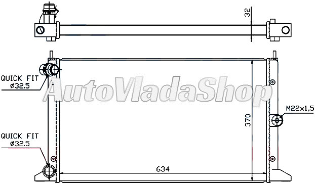 HLADNJAK MOTORA 1.8/2.0i/1.9TDi (63.5x36.6) 00-