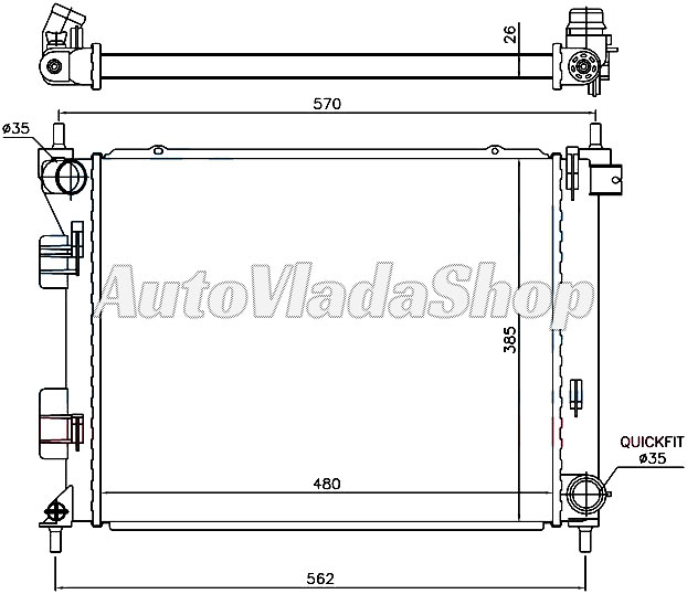 HLADNJAK MOTORA HYUNDAI I20 11CRDI-14CRDI