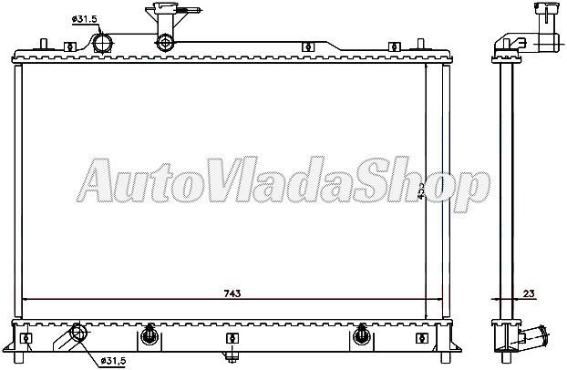 HLADNJAK MOTORA 2.3/2.5i 16V - 2.2CDVi (MAN/AUTO) (45x74)