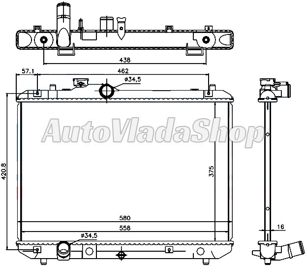 HLADNJAK SUZUKI SWIFT 05-  13-15 AC+/-