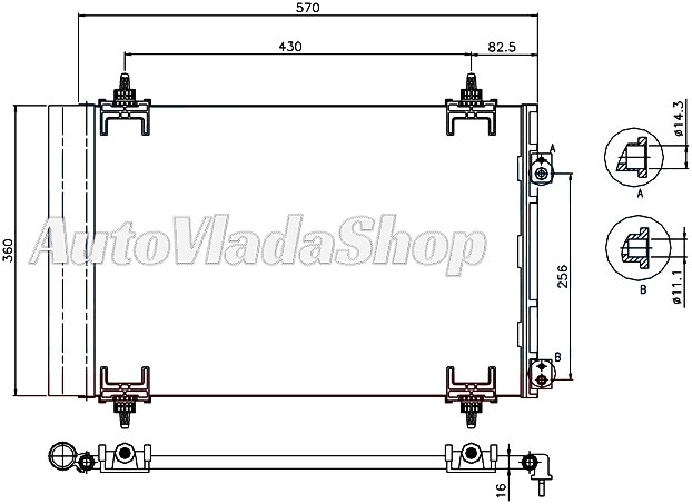 HLADNJAK  KLIME PEUGEOT / CITROEN 20HDI+14HDI 04-