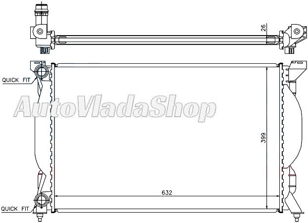 HLADNJAK AUDI A4 00-  16-18-18T-20-20FSI-19TDI AC+/-