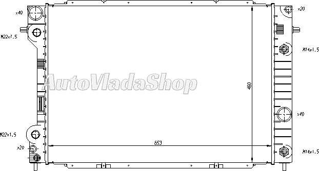 HLADNJAK MOTORA 1.4i 16V (+/-AC) (54x41.5x1.6)