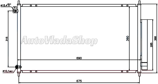 HLADNJAK KLIME 2.0/2.4 BENZIN (65.3x35.6x1.6)