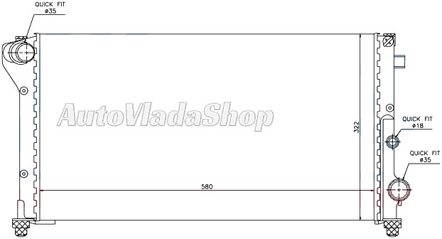 HLADNJAK MOTORA 1.1/1.2 8V (+AC) (59x31.7)