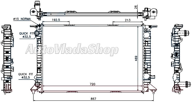 HLADNJAK MOTORA 1.8 TFSI/2.0 TFSi - 2.0 TDi (MAN) (72x47.7)