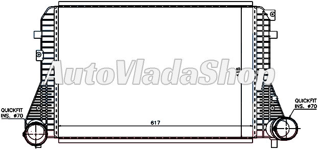 HLADNJAK INTERKULERA BENZIN/DIZEL (61.5x40.5x32) CEV 70