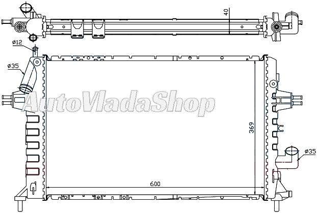 HLADNJAK MOTORA 1.7 TD Z17DTL-Y17DT (60x37)