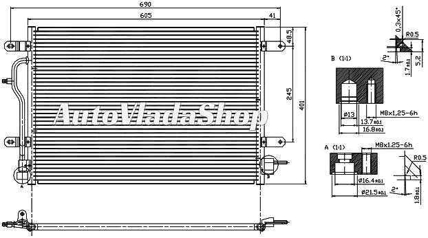 HLADNJAK  KLIME AUDI A4 II   10/00-12/02