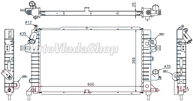 HLADNJAK MOTORA 2.0 I16v / 1.7/1.9 CDTI (OPC) (60x37)