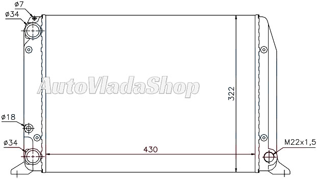 HLADNJAK MOTORA 1.3/1.6 (43x32)