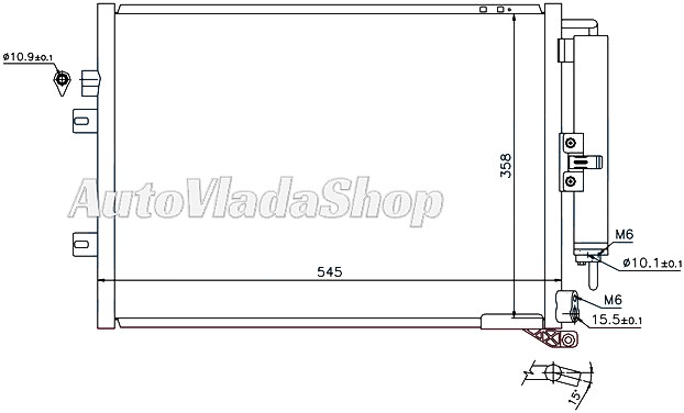 HLADNJAK  KLIME RENAULT CLIO 05- 12/16V-14/16V- 15DCI / MODUS