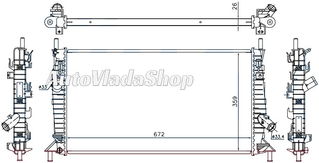 HLADNJAK FORD FOCUS II  14-16 AC+  /  20-18TDCI AC+/-