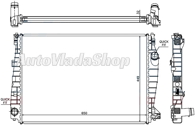 HLADNJAK MOTORA ZA SVE MODELE (65x45.5)