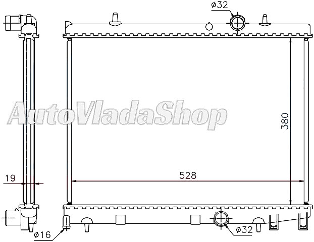 HLADNJAK PEUGEOT 206 16HDI 16V 02-