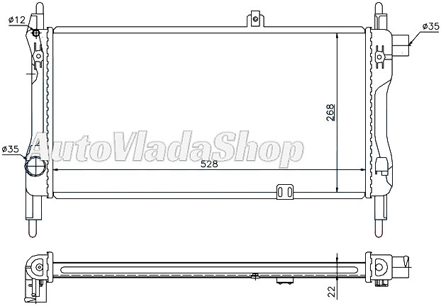 HLADNJAK MOTORA 1.3CC (53x29)