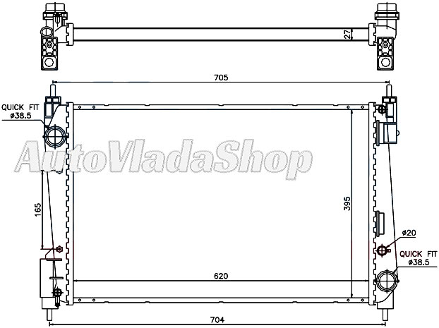 HLADNJAK MOTORA 1.3 JTD-CDTI (62x39.5) 55KW